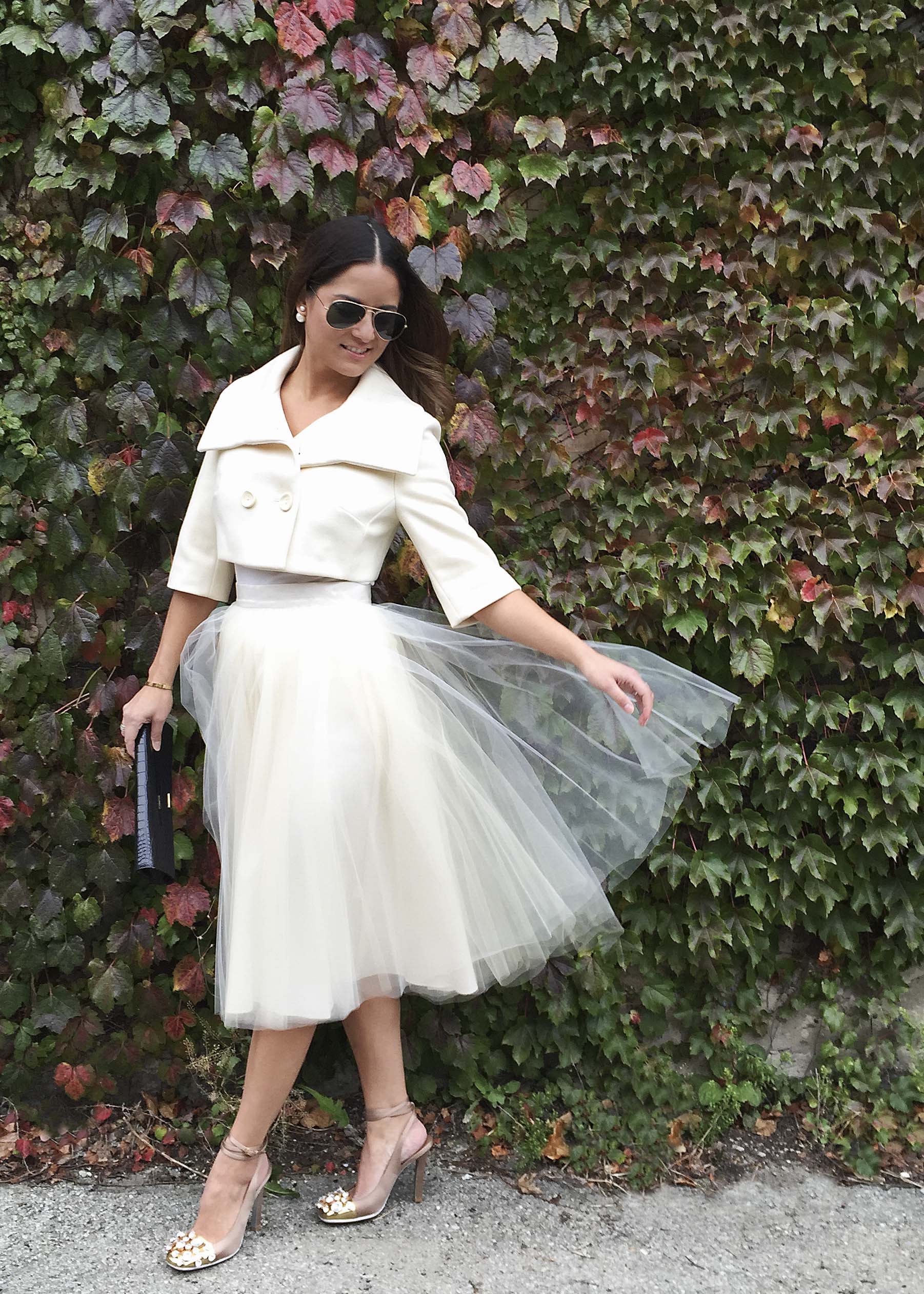 how to style tulle midi skirt