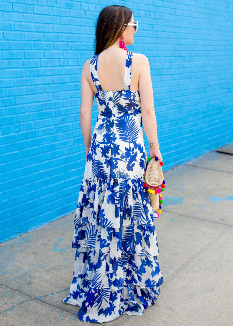 Blue Floral Maxi Dress