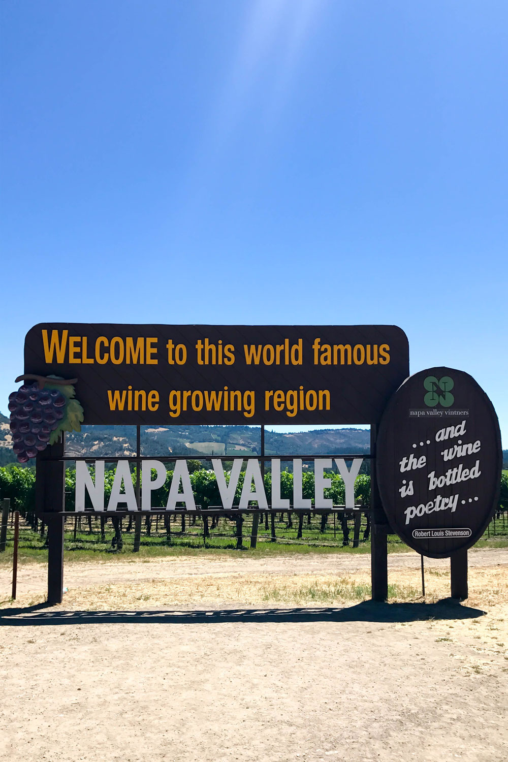 Welcome Napa Valley Sign