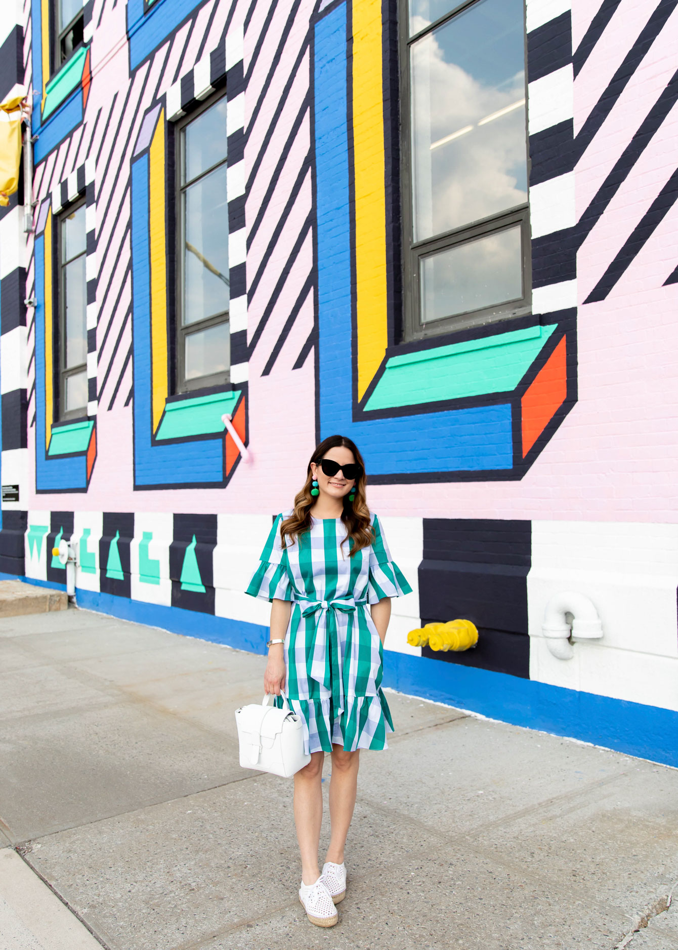 Camille Walala Mural in Brooklyn Industry City Building