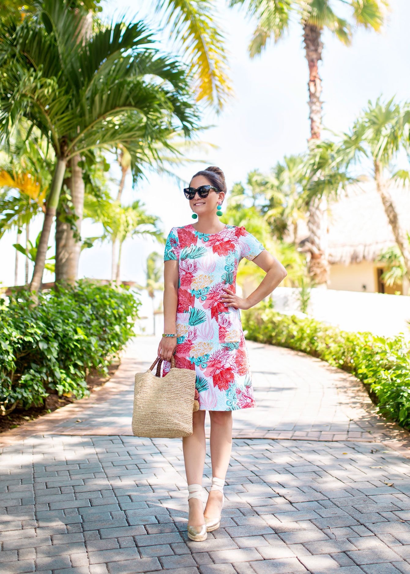 Persifor Carter Dress | Printed Shift Dress Preppy Style