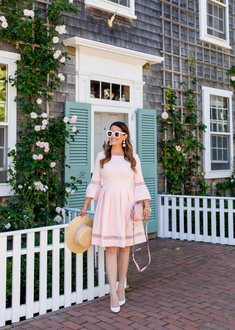 Blush Bell Sleeve Dress