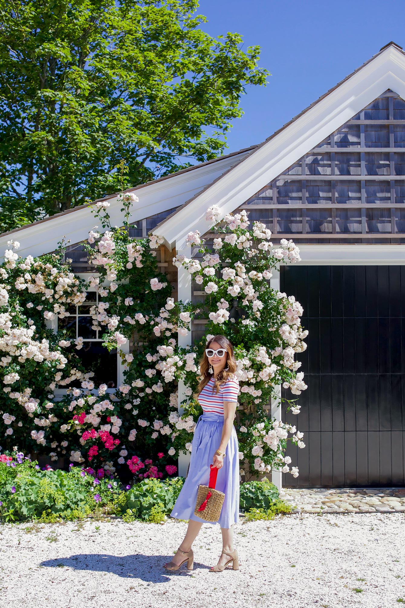 Rose Covered Garage Nantucket