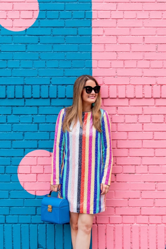 Rainbow Sequin Stripe Mini Dress | Mestiza New York - Style Charade