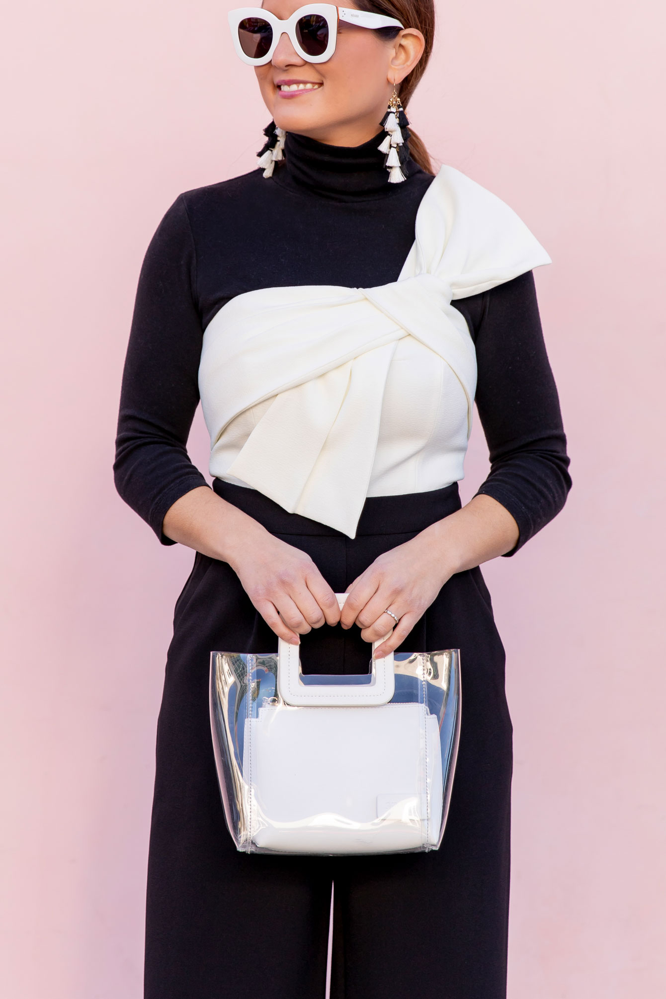 Staud White Mini Shirley Bag