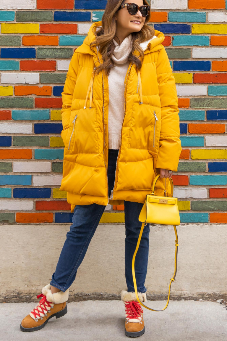 pretty green yellow parka