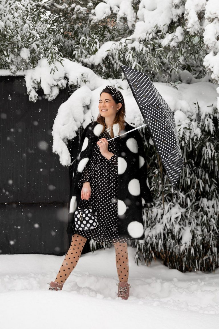 The Ultimate Snow Day in kate spade Polka Dot Layers - Style Charade