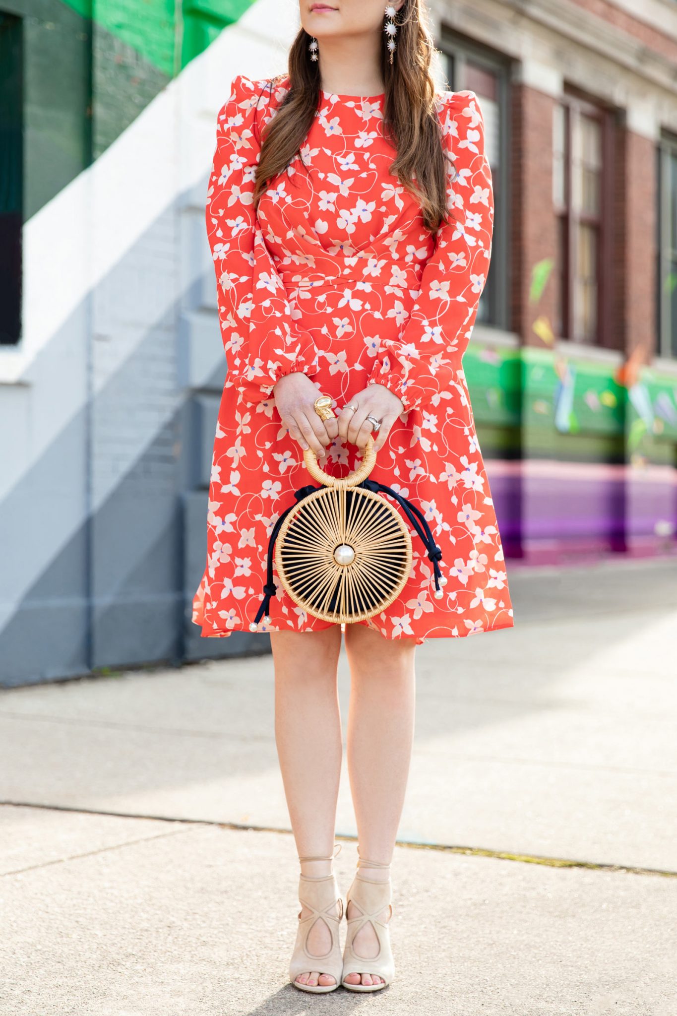 Eliza J Orange Floral Dress | Nordstrom Dresses - Style Charade