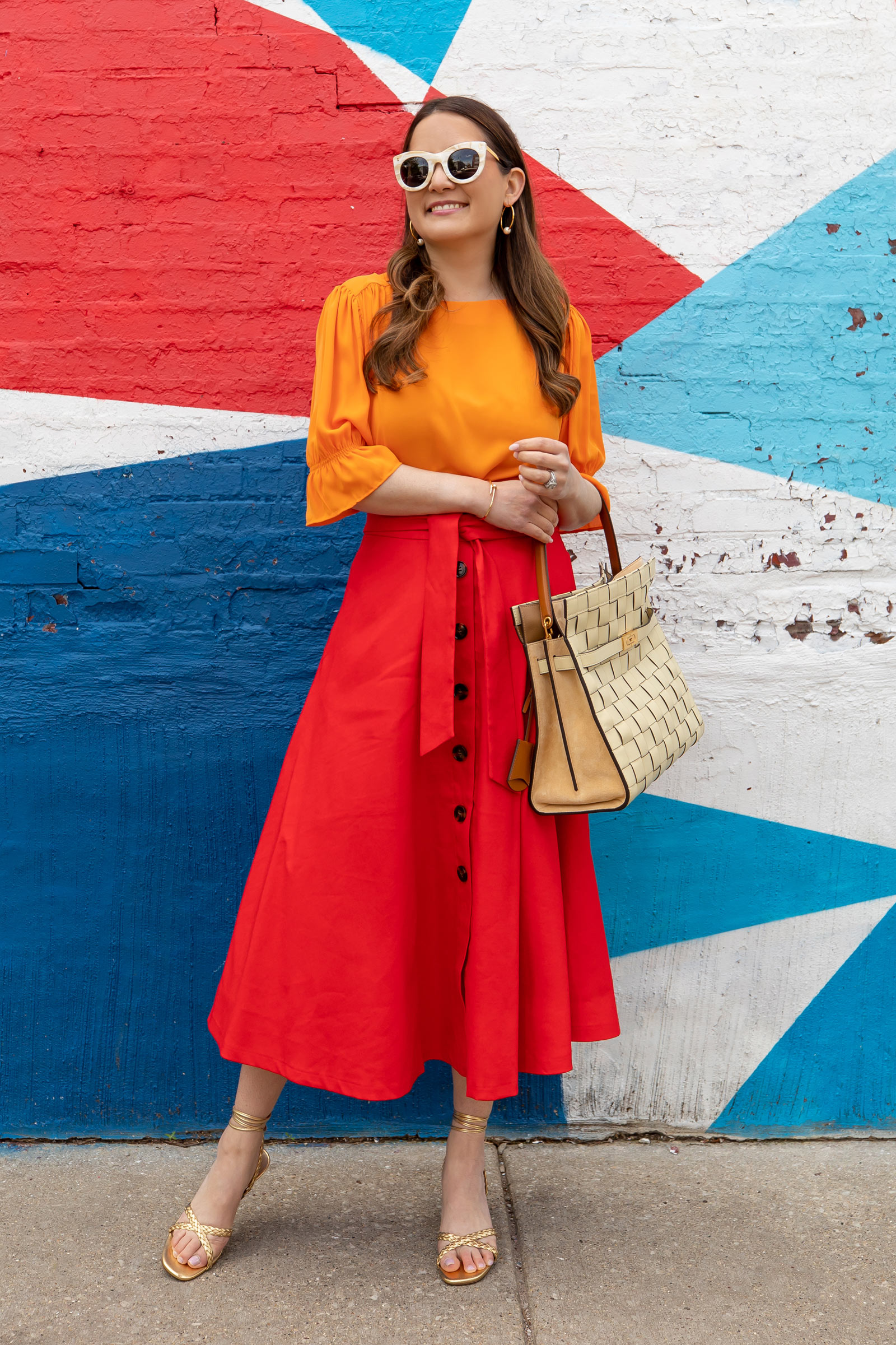 A Cute Orange Monochrome Outfit From the Ann Taylor Sale - Dreaming Loud