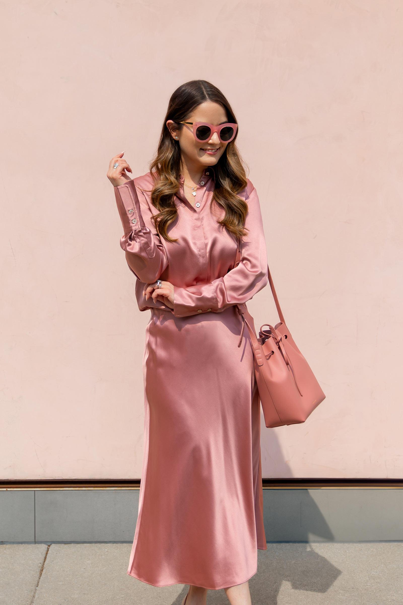 Mansur Gavriel Blush Bucket Bag