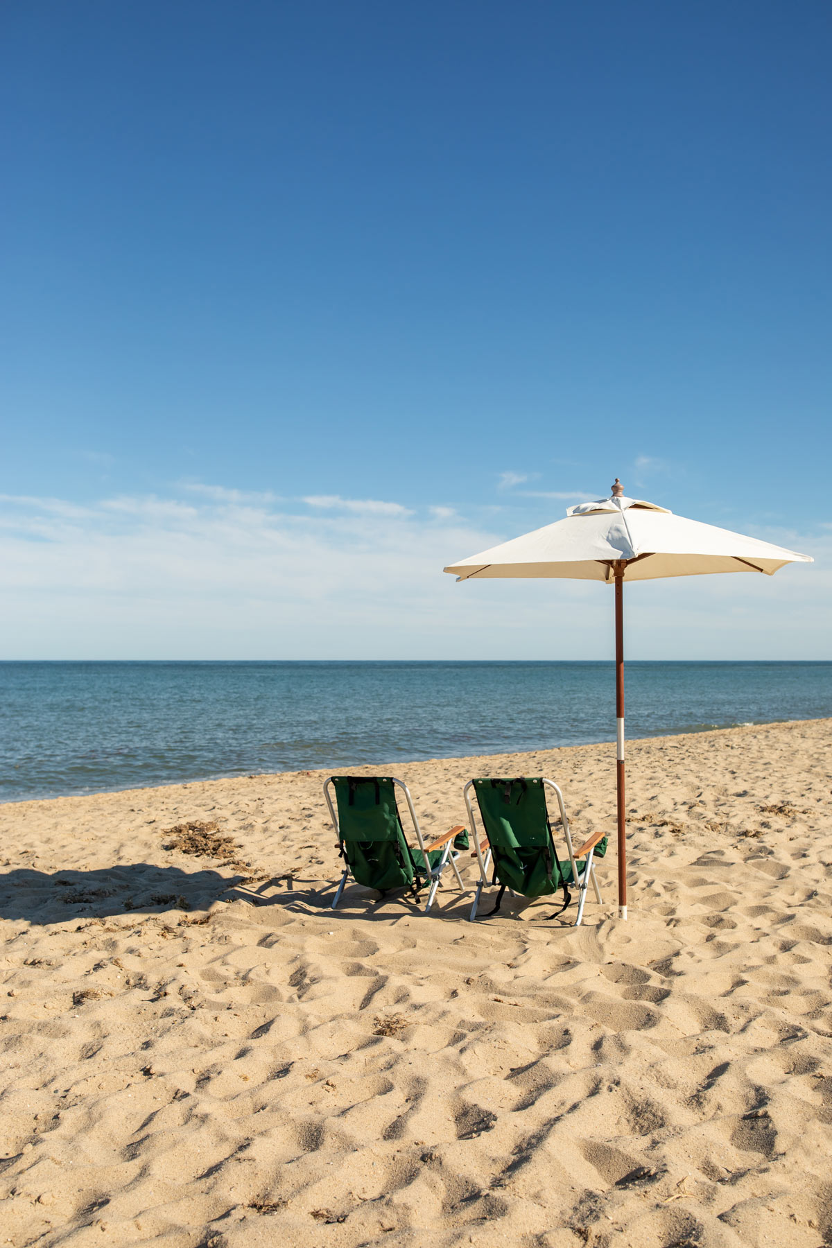 Nantucket Beach Setup representing Grief