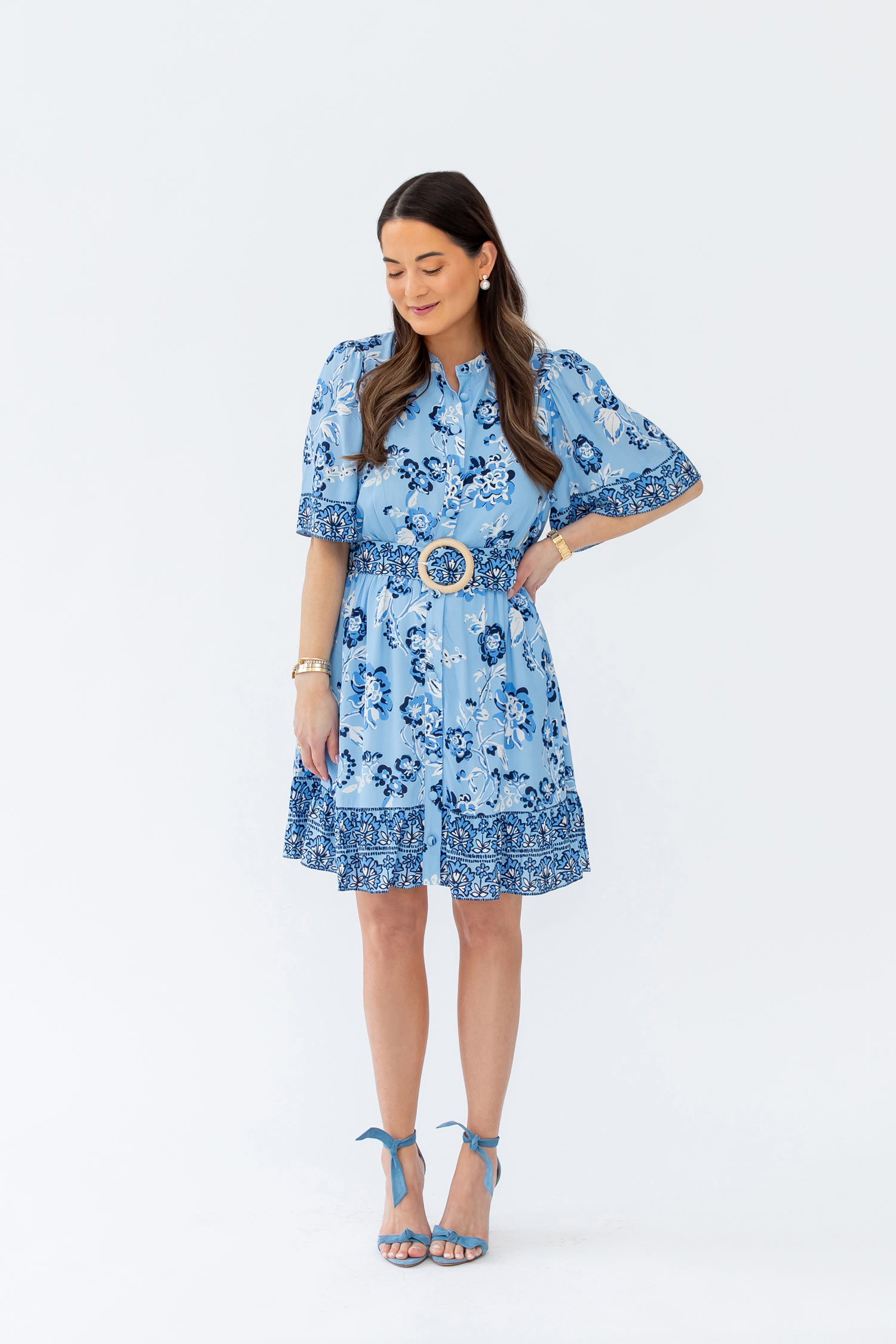 Jennifer Lake Floral Vine Print Olivia Dress