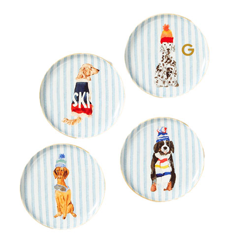 Gray Malin Ski Dog Coasters