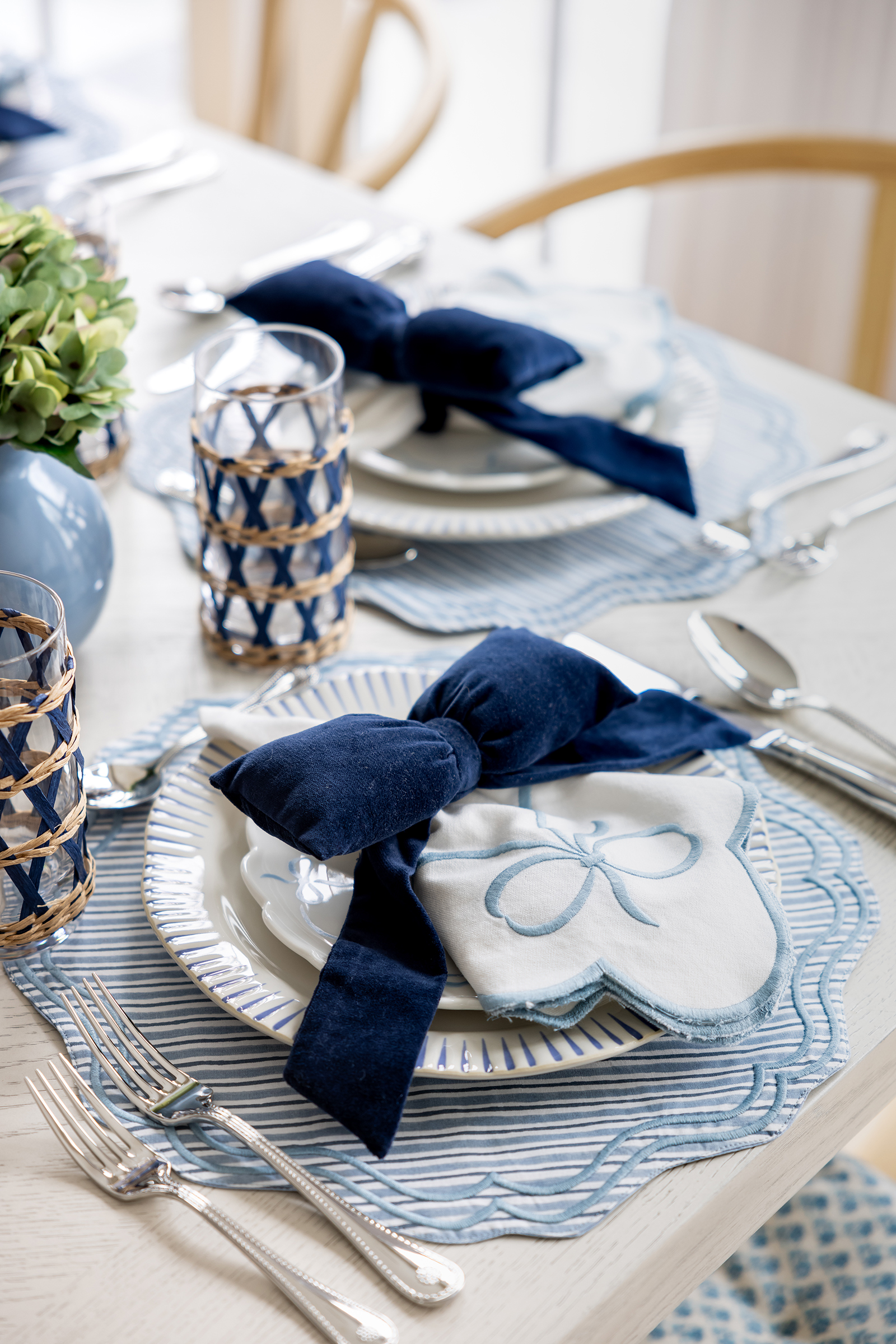 Blue Bow Napkin Ring